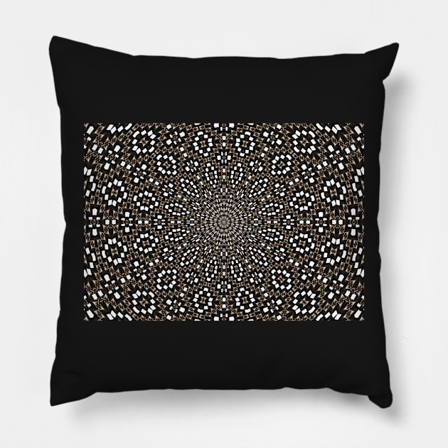 Sassy Vintage Mosaic Mandala Patterns Pillow by PlanetMonkey