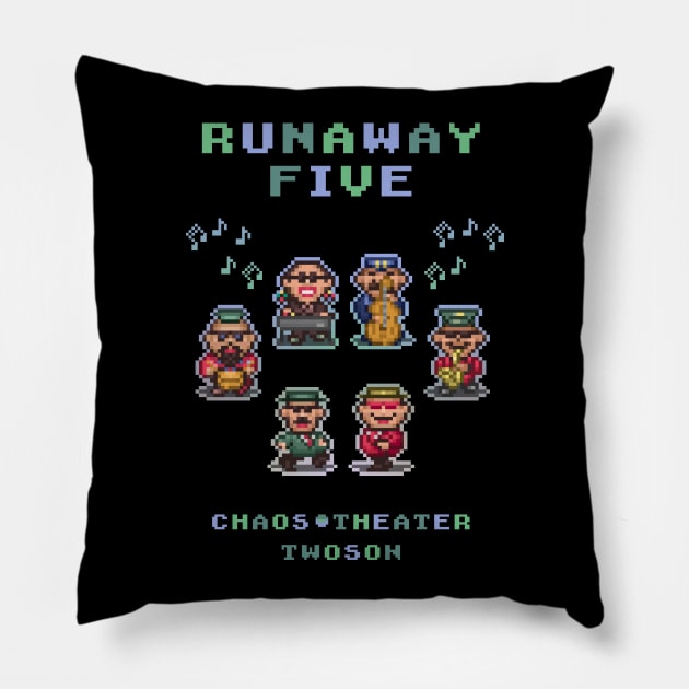 Runaway Five Pillow by Kari Likelikes
