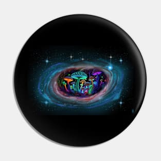 Trippy Mushroom Galaxy Pin