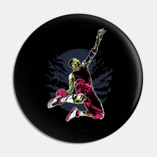 Zombie Slam Dunk Pin