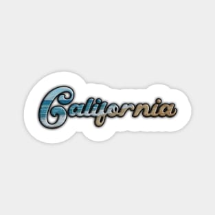 California Dreaming Word Art Letters with the beach ocean and sand Magnet