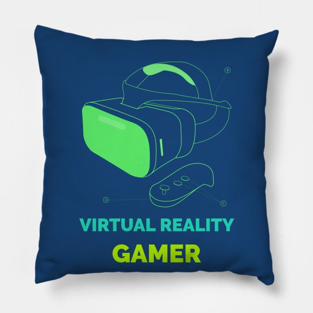 Virtual Reality gamer | VR Headset Pillow by inkonfiremx