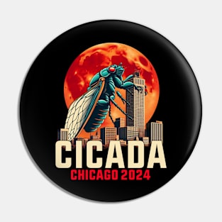 Cicada Invasion 2024 Chicago Pin