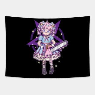 Cute But Psycho I Japanese Anime Girl I Pastel Goth product Tapestry