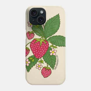 Strawberry flowers Phone Case