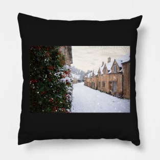 Castle Combe in the snow Pillow