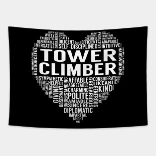 Tower Climber Heart Tapestry