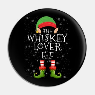 Whiskey Lover Elf Family Matching Christmas Group Funny Pajama Xmas Pin