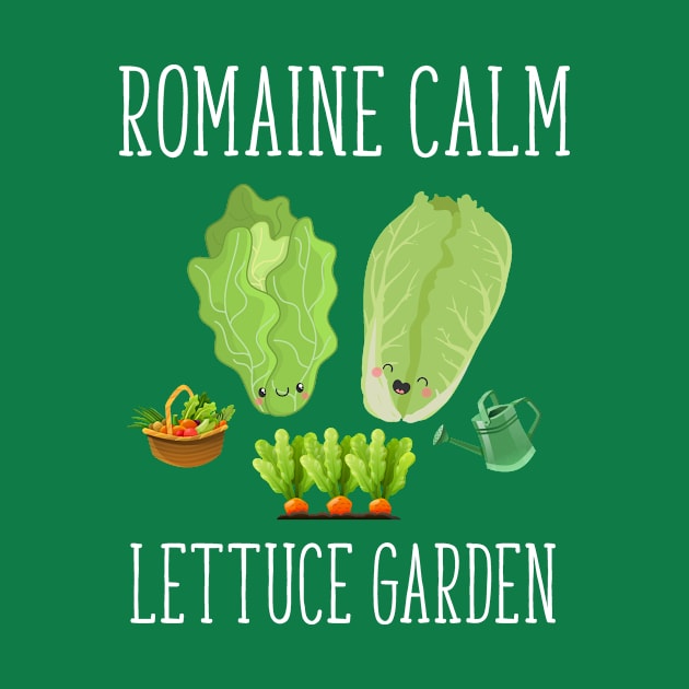 Romaine Calm Lettuce Garden funny vegetable gardening for plant lovers by bluerockproducts