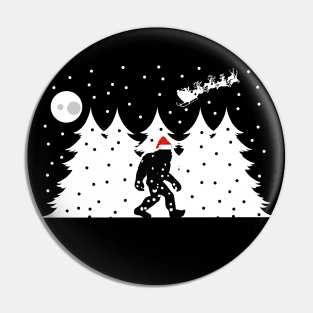 Bigfoot Santa Claus Bigfoot  Sasquatch Christmas Gift  TEE Pin