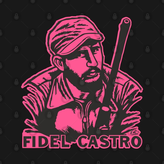 Fidel Castro's Anti-Capitalism Stance - Portrait Art by Boogosh