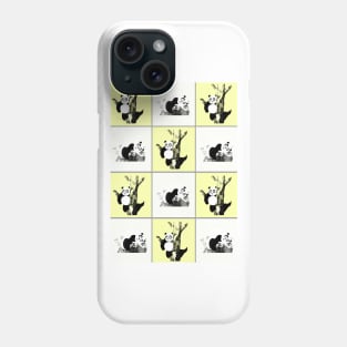 Pandas Checker - Yellow Phone Case