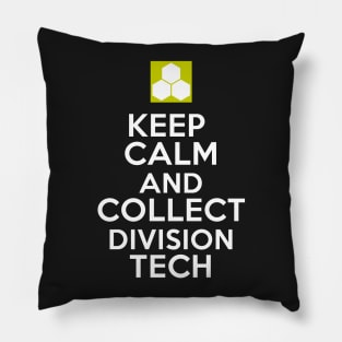 Keep Calm And Collect Division Tech - White Text Pillow