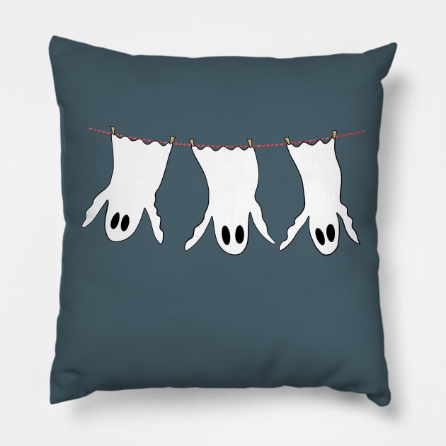 The ghosts of Halloween past Pillow by shackledlettuce