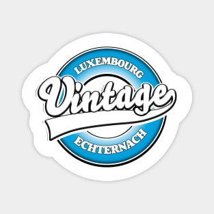 Echternach luxembourg vintage style logo Magnet