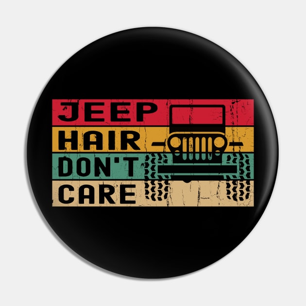 Jeep Hair Don't Care Vintage Jeep Retro Jeep Sunset Jeep Men/Women/Kid Jeep Pin by David Darry