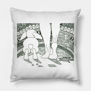 Lop Rabbit Beyond the Rainbow Bridge Pillow