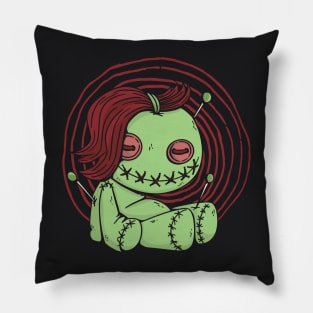 Creepy Voodoo Doll Cartoon Pillow