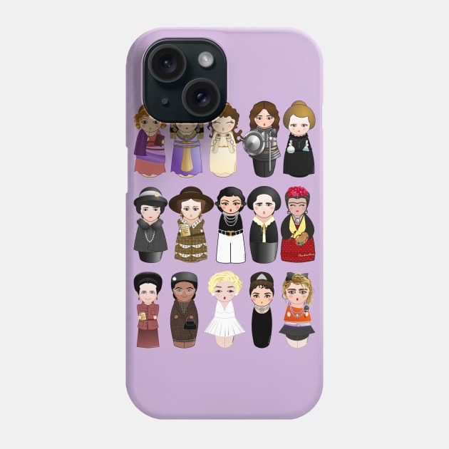 Kokeshis Women in the History Phone Case by Pendientera