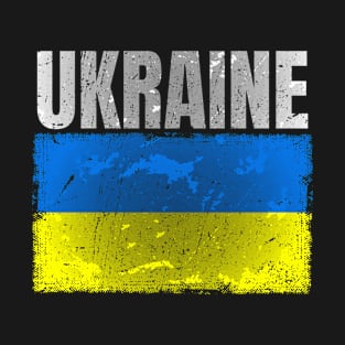 Distressed Ukraine Flag Graphic Gifts for Men Vyshyvanka Ukrainian T-Shirt