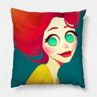 Smiling Girl Pillow