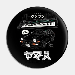 Yamaha DX7 & Toyota Sprinter Trueno Pin