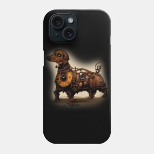 Dachshund Surreal Steampunk Artwork, Dog Lover Phone Case