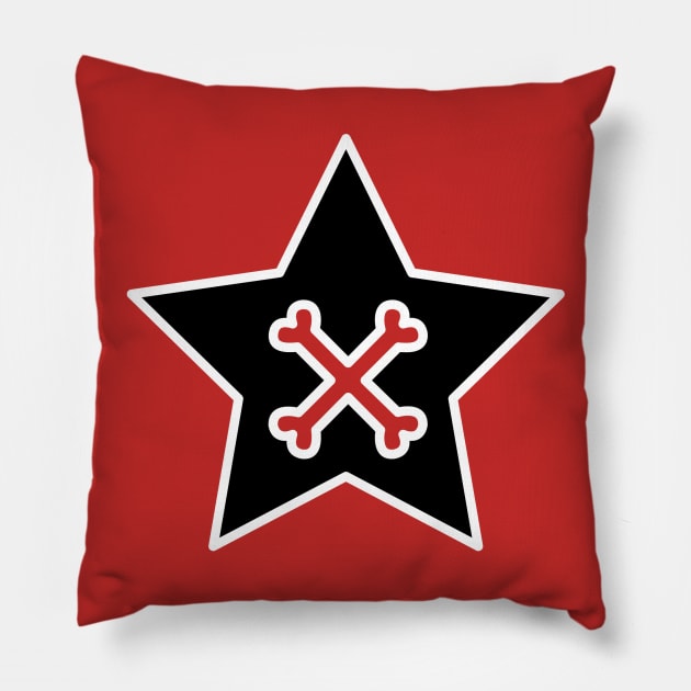 Cross bones in Star Pillow by mydesignontrack