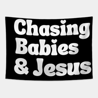 Chasing Babies and Jesus Tapestry