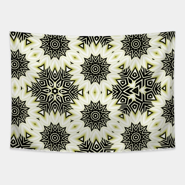 Yellow Boho Sunflower Hippie Tapestry by Moon Art