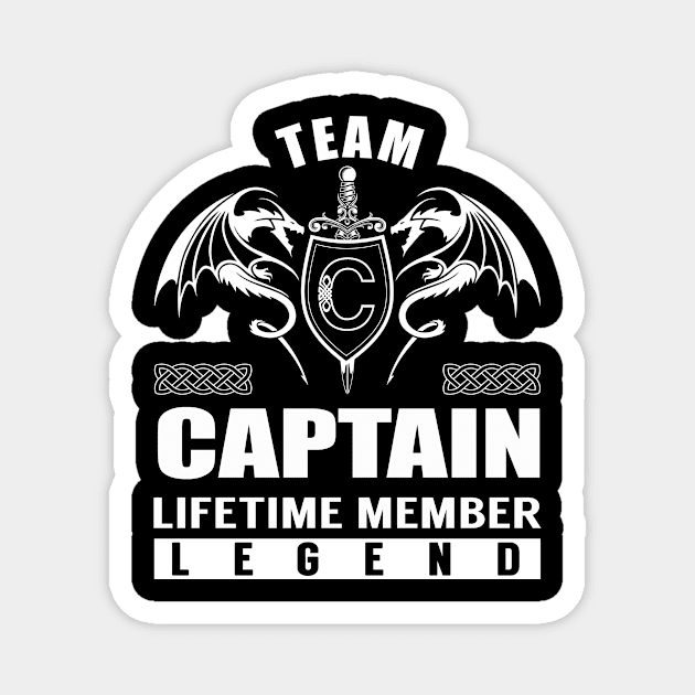 Team CAPTAIN Lifetime Member Legend Magnet by Lizeth