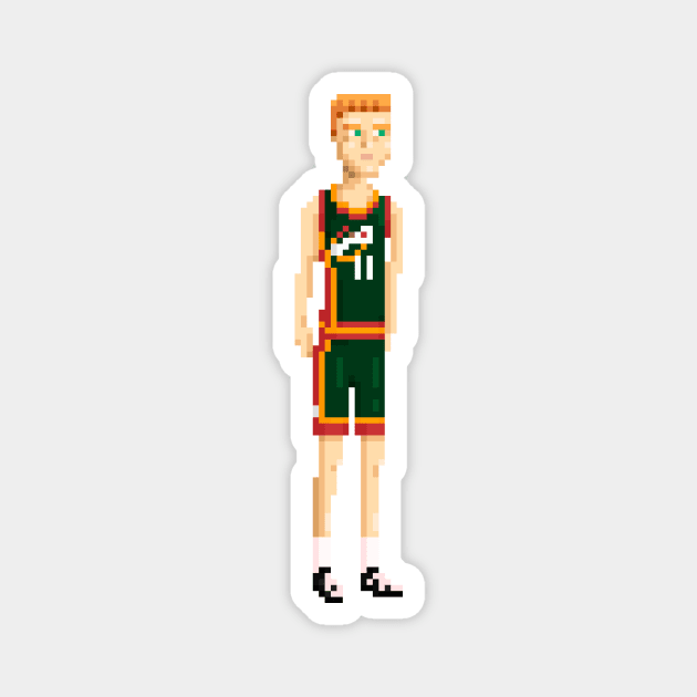 Detlef Schrempf Magnet by PixelFaces