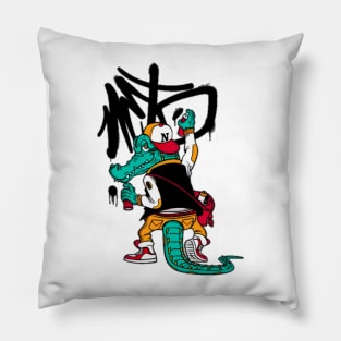 Crocodile Graffiti Pillow