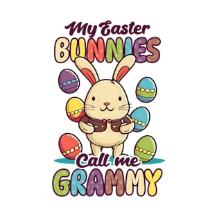 Christian Easter Shirt | Bunnys Call Me Grandma T-Shirt