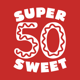 Super Sweet 50 White Donut Icing T-Shirt