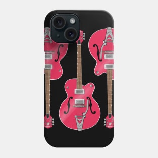 Triple Red Hot Rod Guitar Phone Case