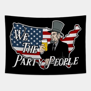 We The Party People Abe Lincoln Tapestry