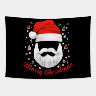 Hipster Santa Claus - Merry Christmas Tapestry