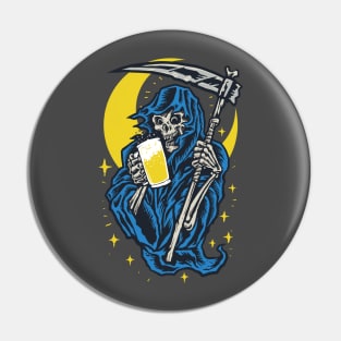 grim reaper with beer Pin