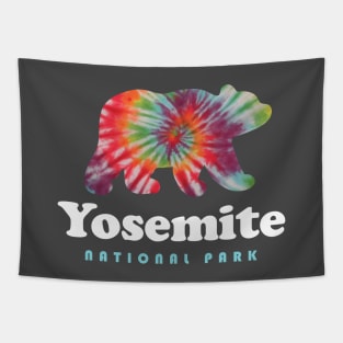 Yosemite National Park Bear Tie Dye California Tapestry