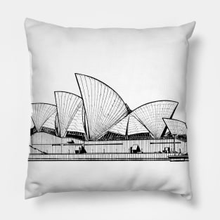 SYDNEY OPERA HOUSE ink painting .1 Pillow