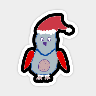 Owl Winter Christmas Santa Clause Magnet
