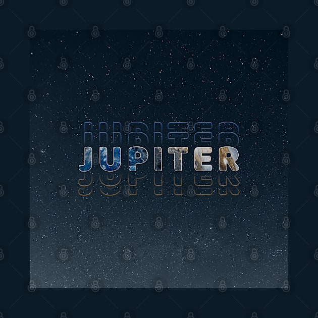 Typography Planet Jupiter: King of the Planets V02 by Da Vinci Feather