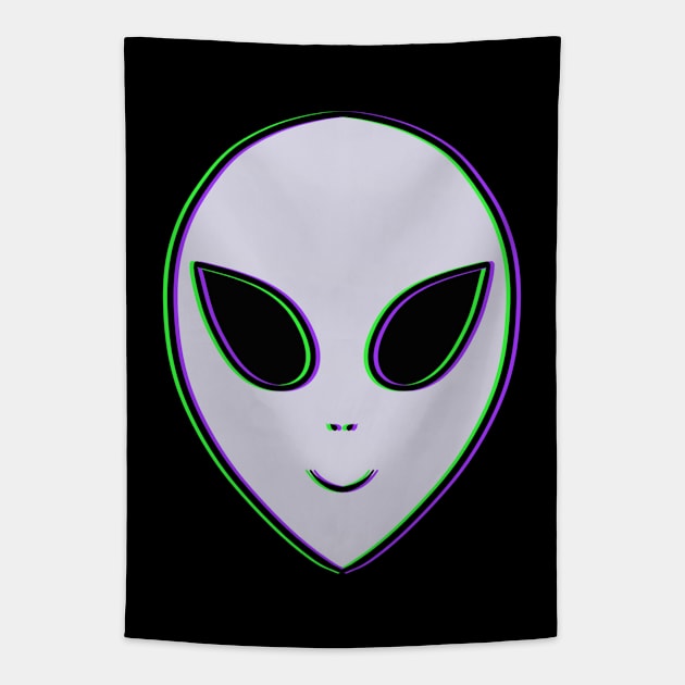 Happy Alien Tapestry by Velvet Earth