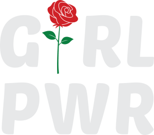 Girl Power with Rose Logo Magnet