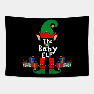 Funny Family Matching Christmas Baby Elf Tapestry