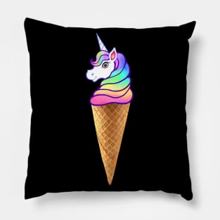 Rainbow Unicorn Unicone Ice Cream Cone Pillow