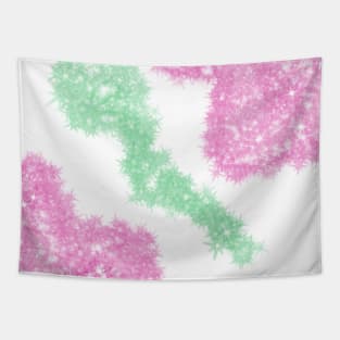 Pink green glitter sparkle art design Tapestry