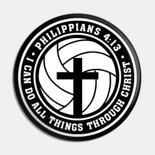 Volleyball Philippians 4:13 Jesus I can do all Things Christian Pin