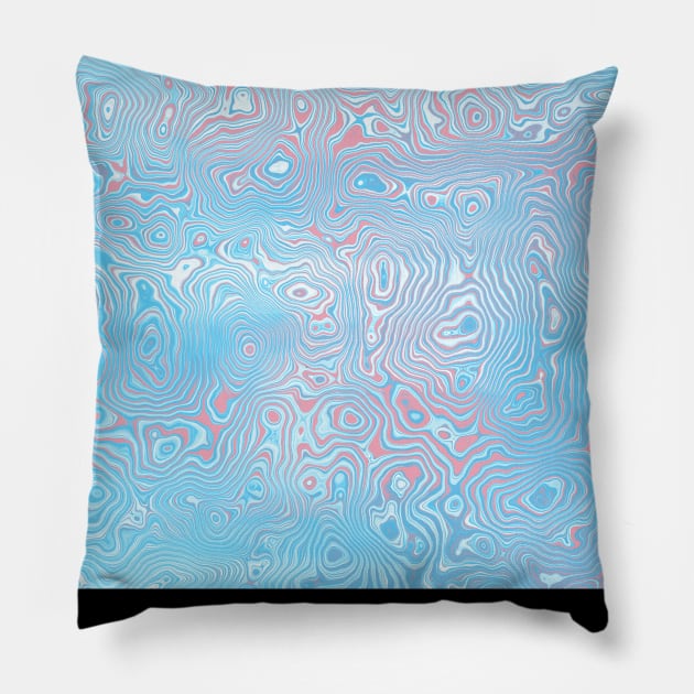 Transgender Pride Shiny Abstract Circuitry Whorls Pillow by VernenInk